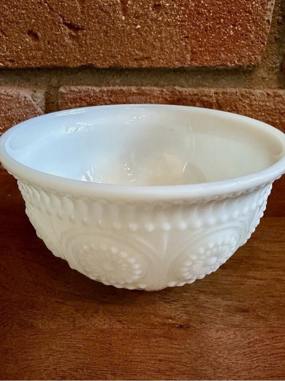 The Pioneer Woman “AdelineVintage Style White Milk Glass Bowl - Embossed Pattern